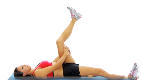 Bent leg hamstring stretching