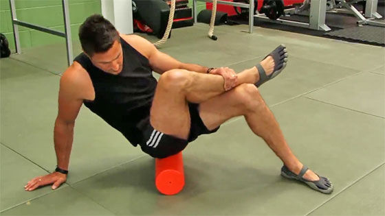 Foam roller exercise for piriformis syndrome