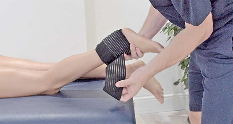 Cold therapy to the achilles tendon