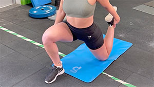 Quad stretch knee rehabilitation exercise
