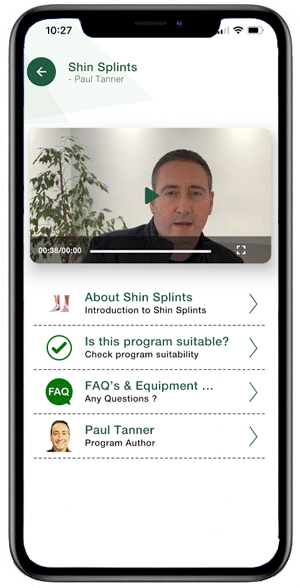 Shin splints exercises app