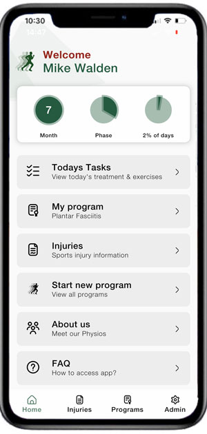 Sports injury app