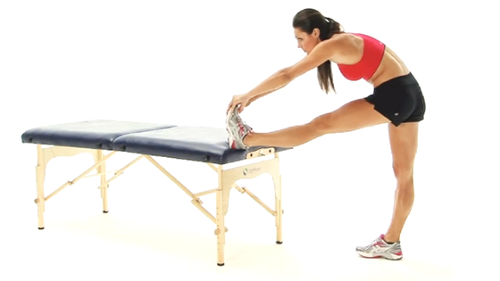 straight leg static stretching - hamstring strain rehabilitation exercises