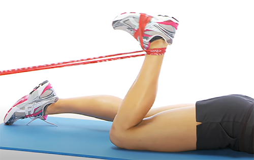 hamstring curls with band