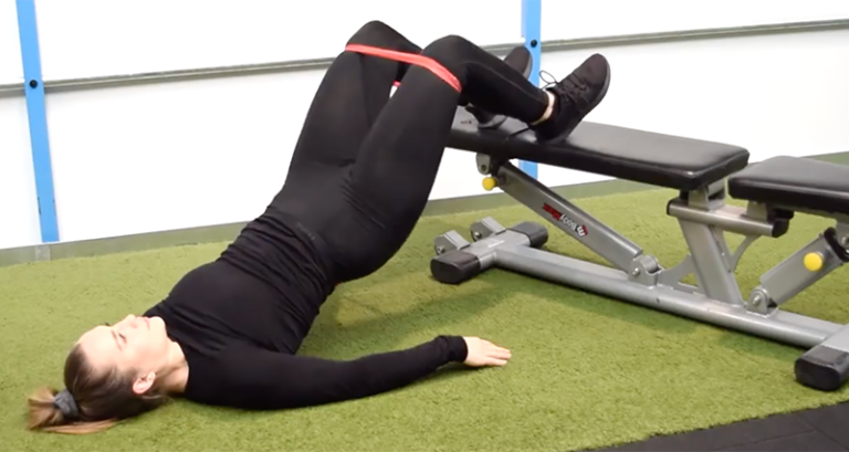 bridge with heels raised