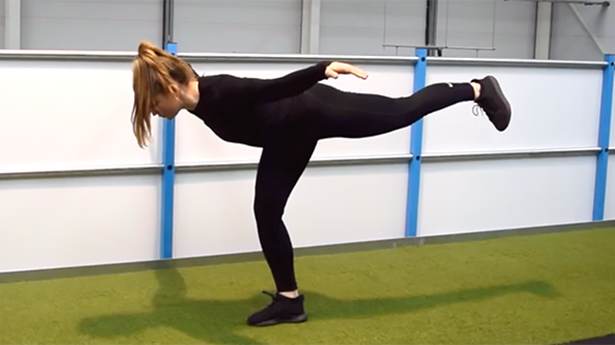 forward T ankle movement control exercise