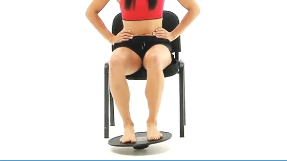Seated wobble board